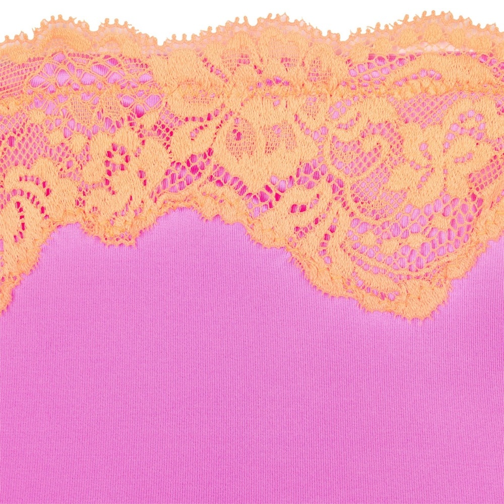 💖SKIMS LACE SWIM HIGH WAISTED FULL BRIEF BIKINI BOTTOM NEON ORCHID XS - Picture 5 of 7
